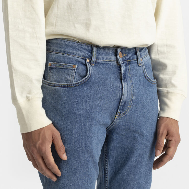 RVLT - Revolution Stone washed blue loose jeans Washed blue