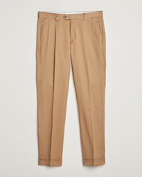 Tiger of Sweden Tenuta Pleated Cotton Trousers Beige
