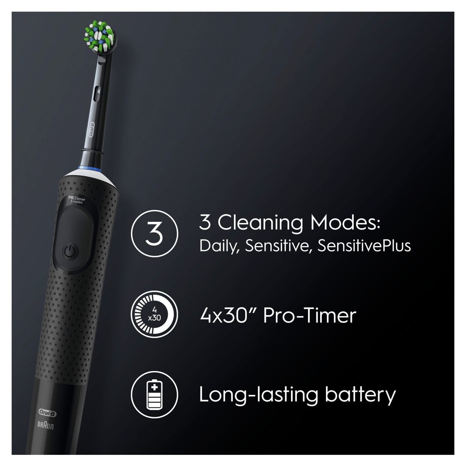 Oral-B - Vitality Pro CA HBOX Sort Elektrisk Tandbørste + Ekstra Refill
