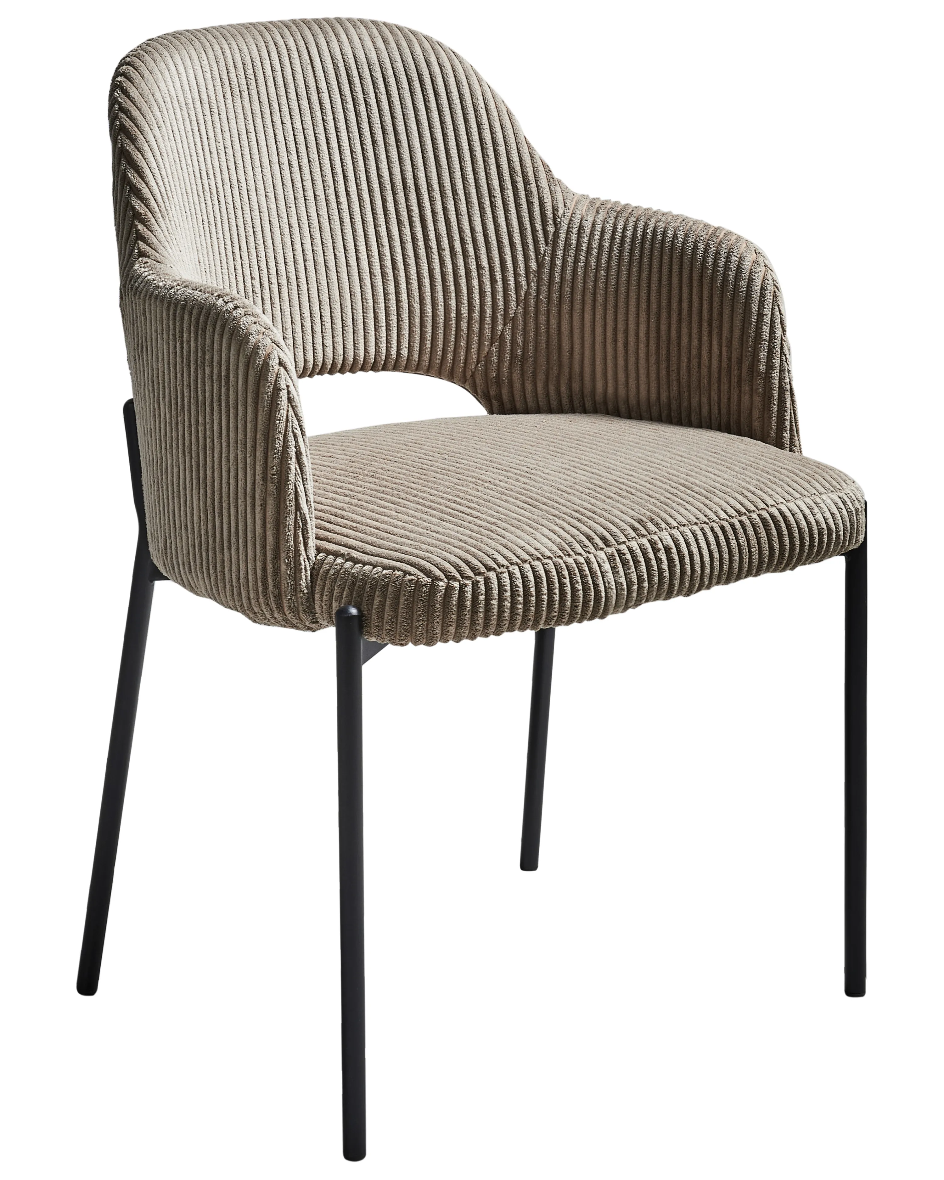 Set van 2 eetkamerstoelen RATON Corduroy Taupe
