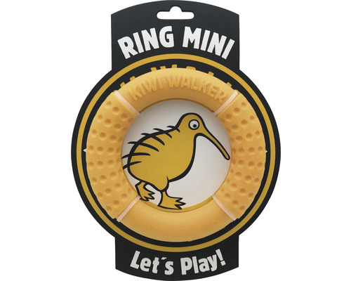 Kiwi Play Ring Mini hondenspeeltje, oranje, 13,5 x 2,5 cm