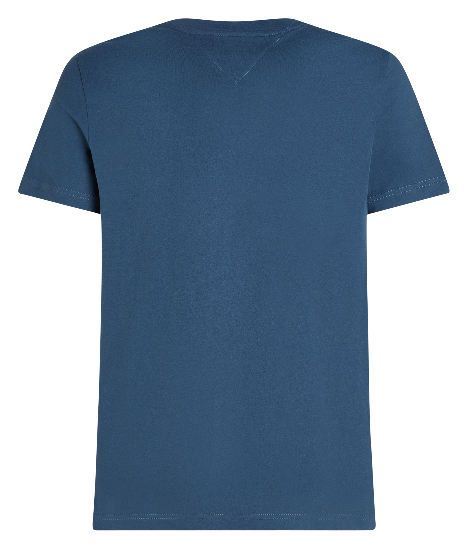 Tee-shirt col rond droit en coton organique | Bleu