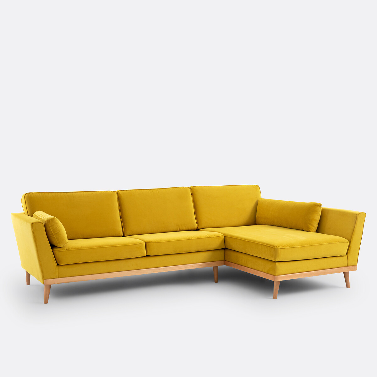 LA REDOUTE INTERIORS<br>Sofá de canto em veludo, Tasie