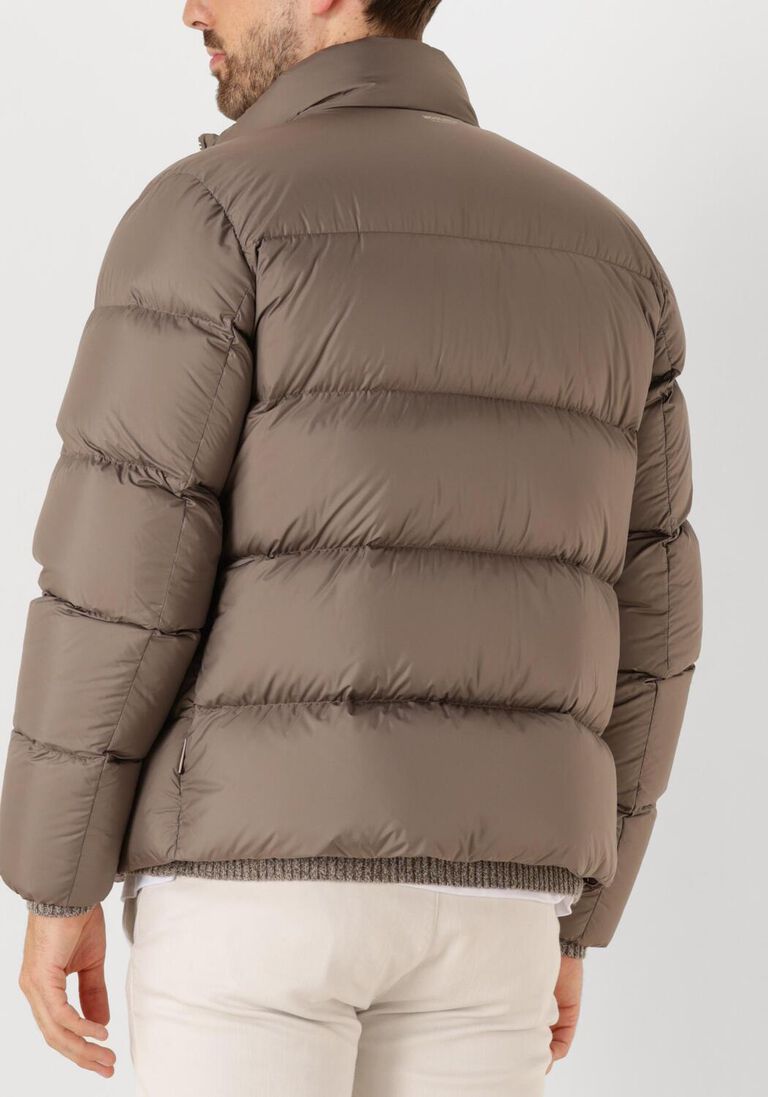 taupe woolrich gewatteerde jas cloud eagle jacket