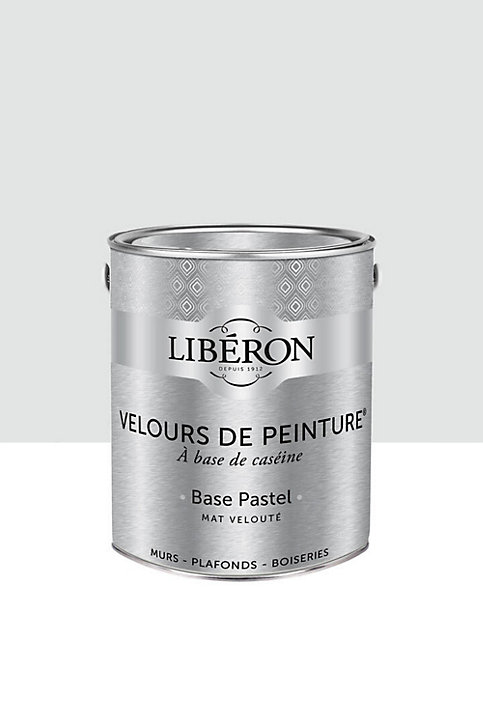 Peinture multisupport murs, plafonds et boiseries Velours de peinture blanc camélia Libéron 2,5L