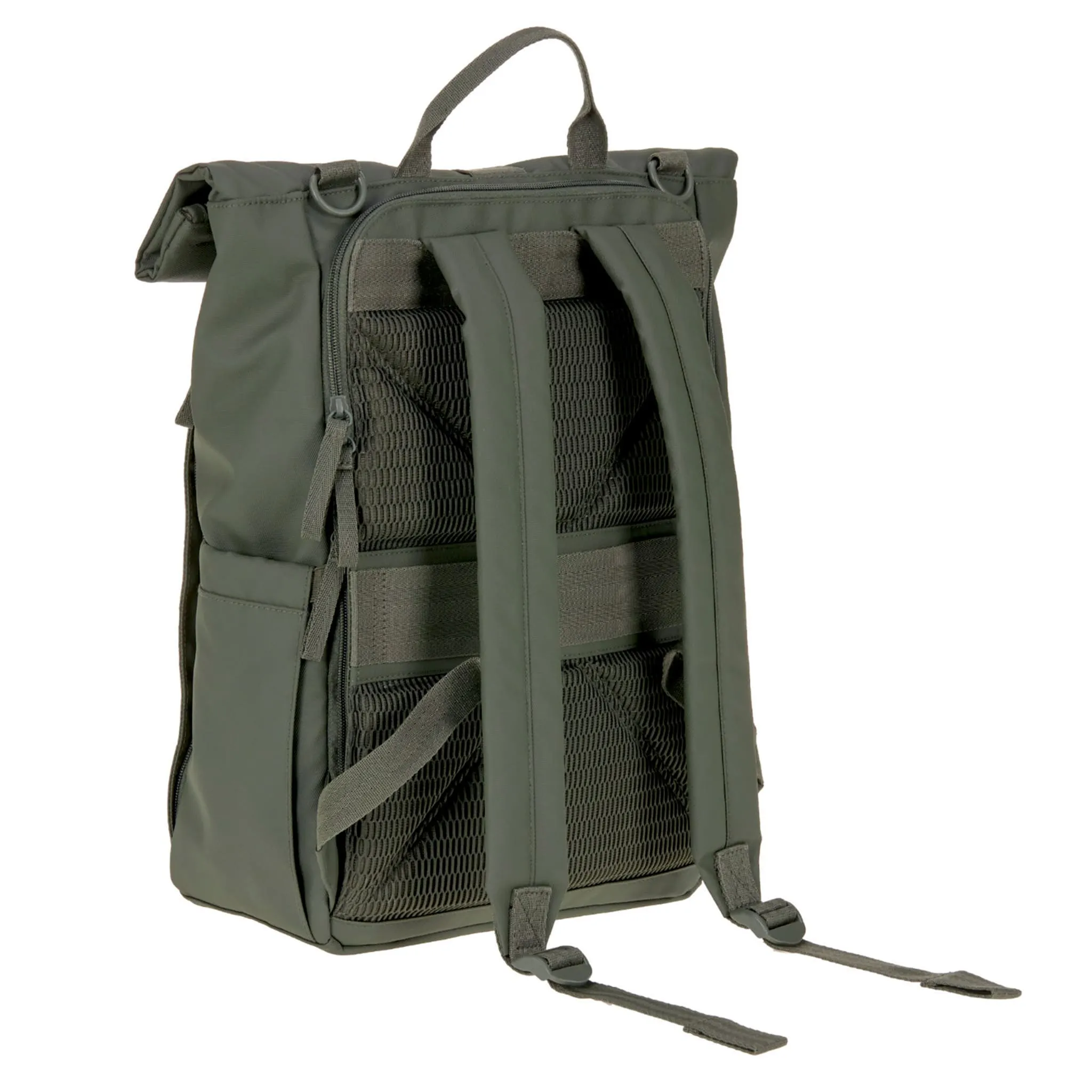 Lassig Sac à Couches à Dos Rolltop - Olive