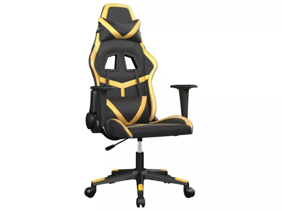 Chaise de jeu de massage Noir et doré Similicuir