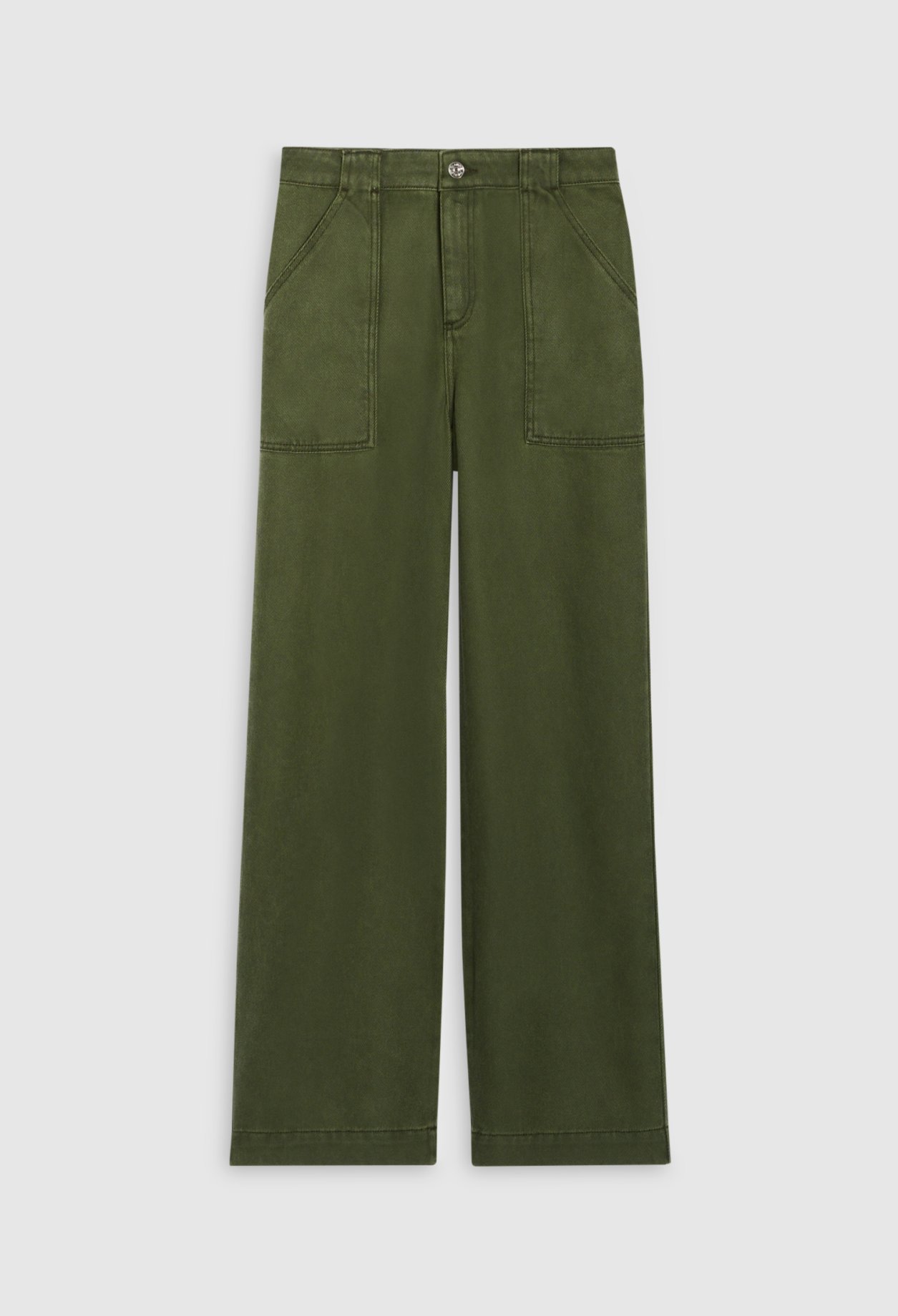 Pantalon cargo large kaki