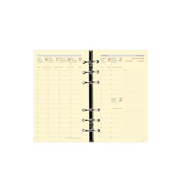 Recharge pour organiseur Timer 17 Prestige - 1 semaine sur 2 pages - 10 x 17 cm - papier ivoire - Quo Vadis