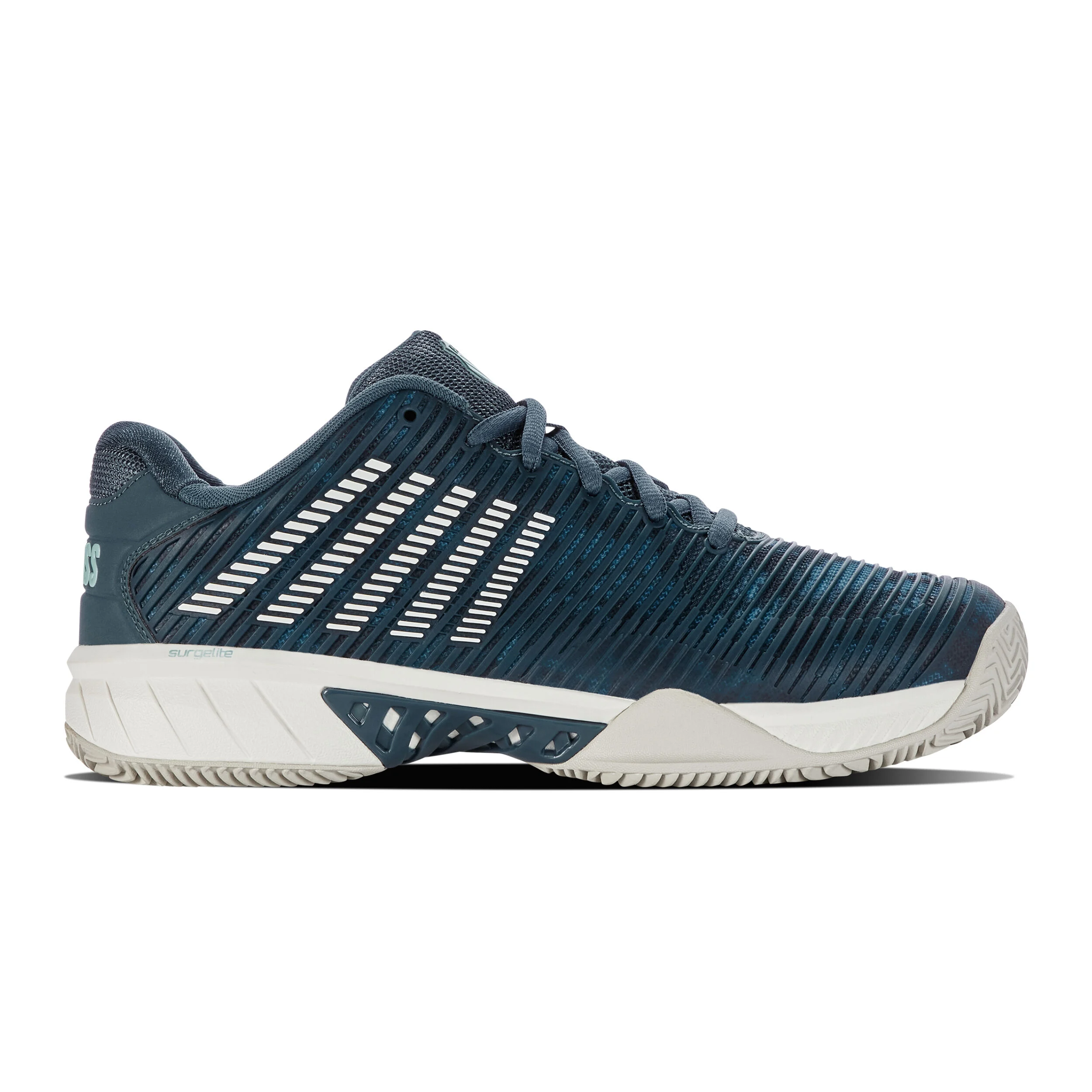 K-Swiss Hypercourt Express 2 Chaussure Terre Battue Hommes - Bleu Petrol, Blanc