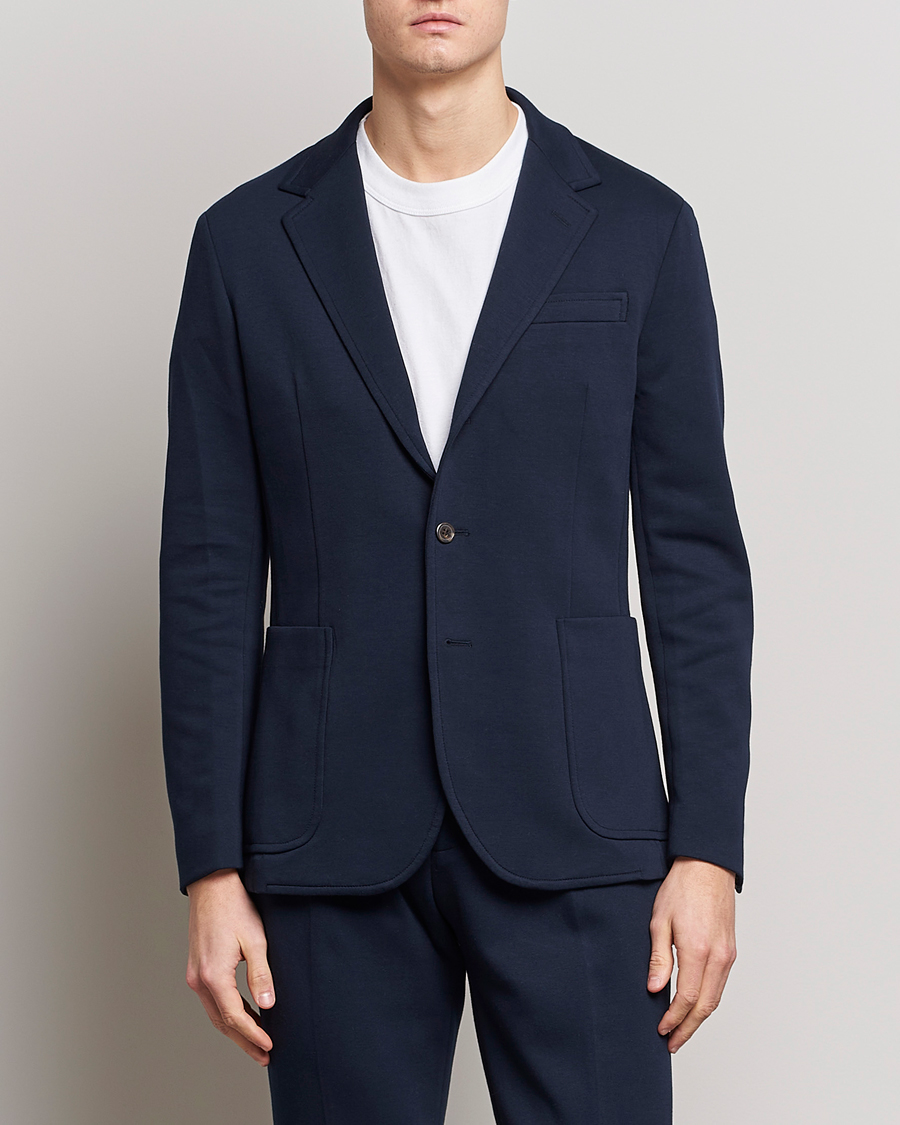 Polo Ralph Lauren Double Knit Jersey Blazer Aviator Navy
