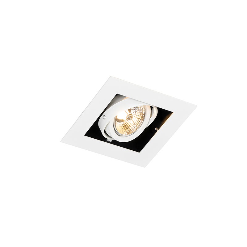 Moderne inbouwspot, wit, verstelbaar - Oneon 70