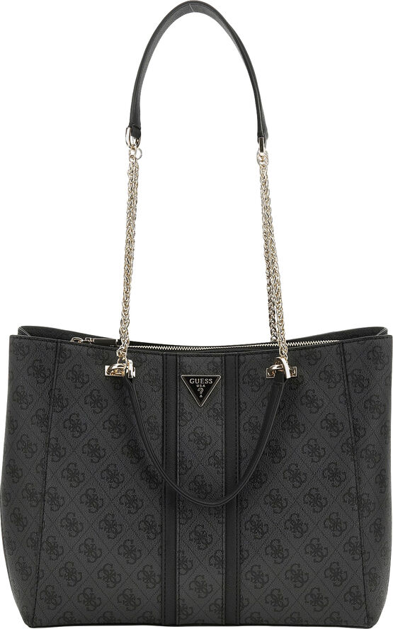 GUESS NOREEN SML GIRLFRIEND CARRYALL Coal logo
