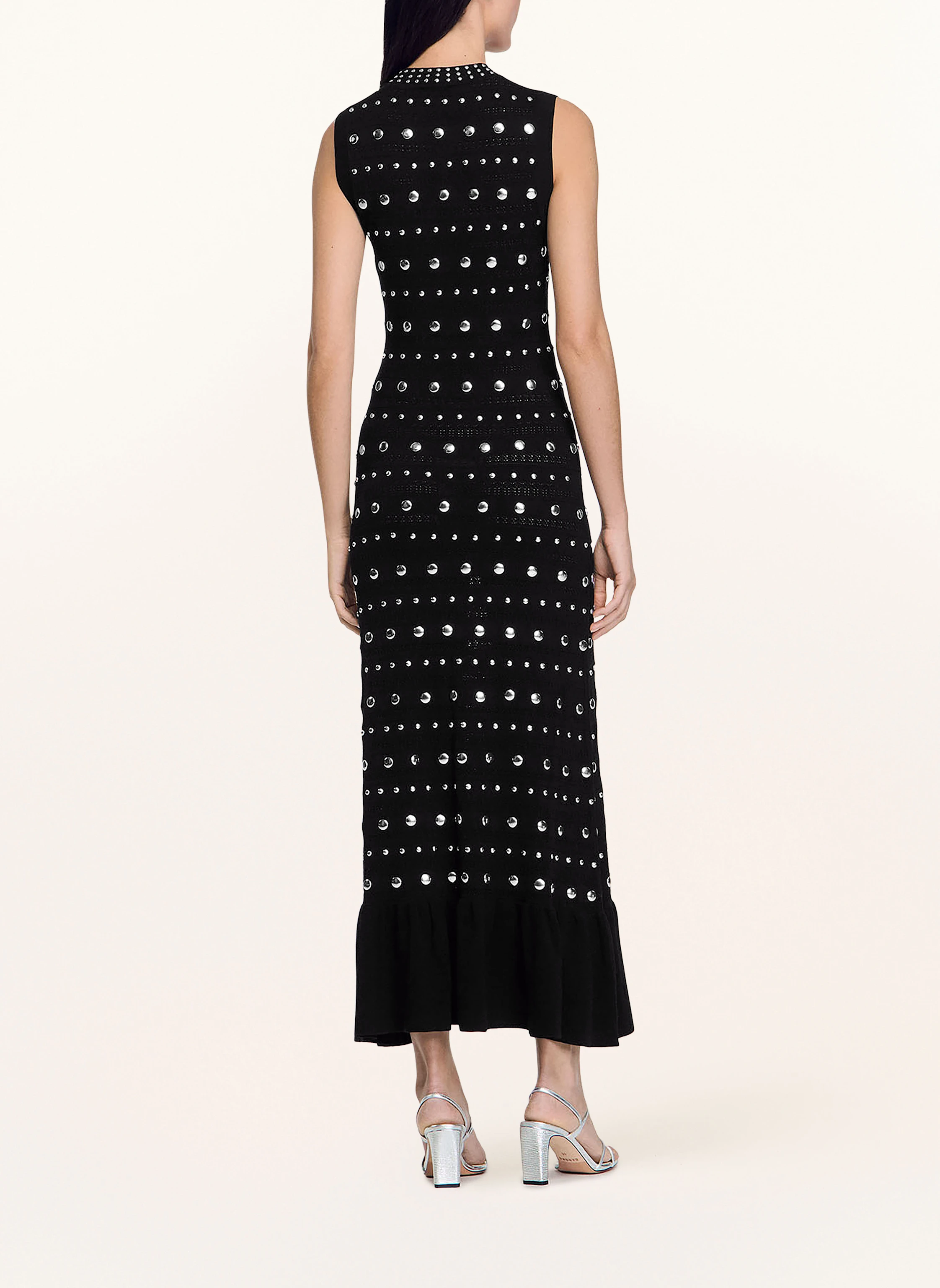 SANDRO Strickkleid mit Nieten