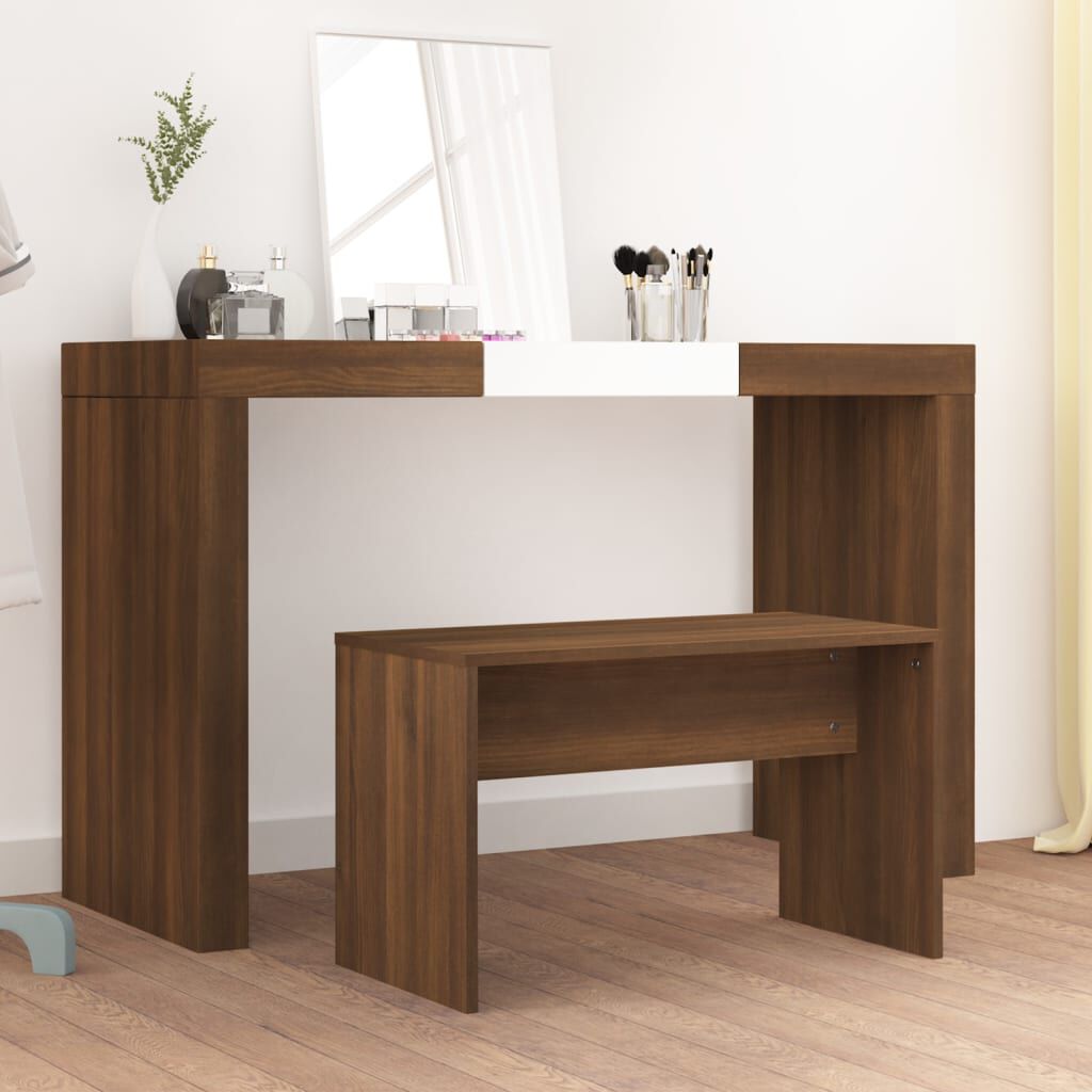vidaXL Kaptafelkruk bruin eiken 70x35x45 cm