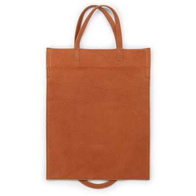 Totebag Leder, cognac