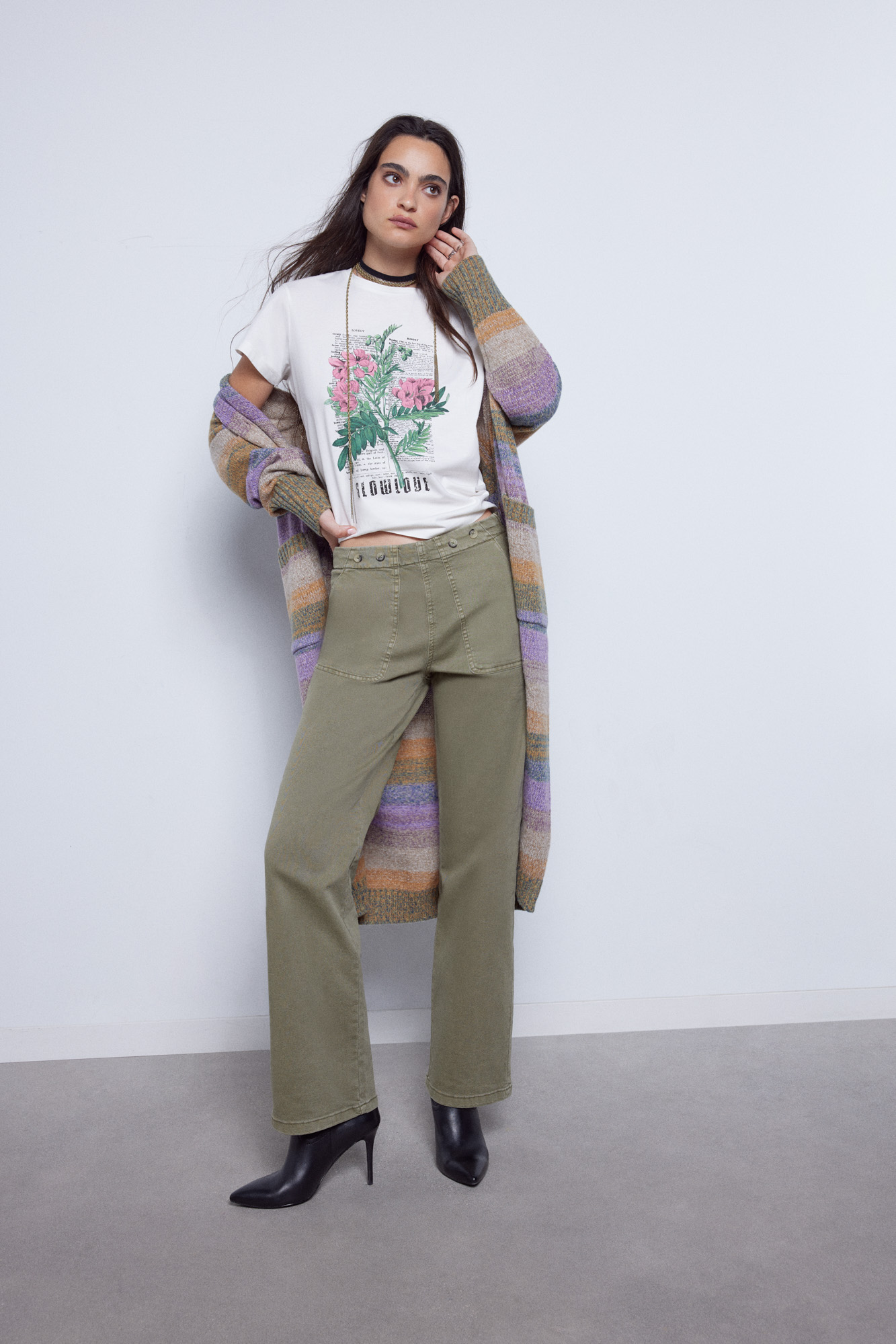 calça cargo de perna reta