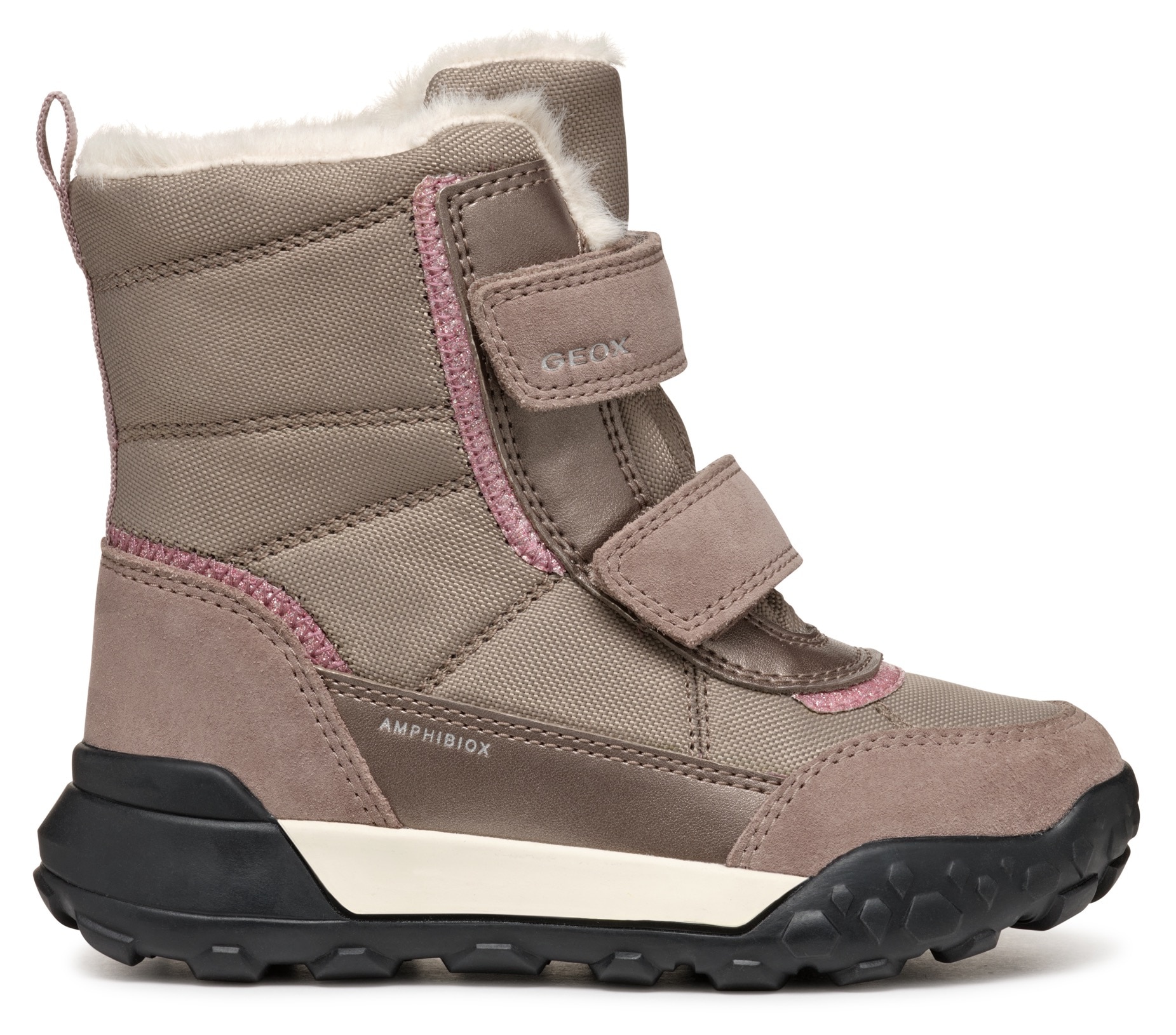 Geox Winterstiefel »J TREKKYUP GIRL B ABX«  Klettstiefel, Snowboots, Winterstiefel mit Warmfutter