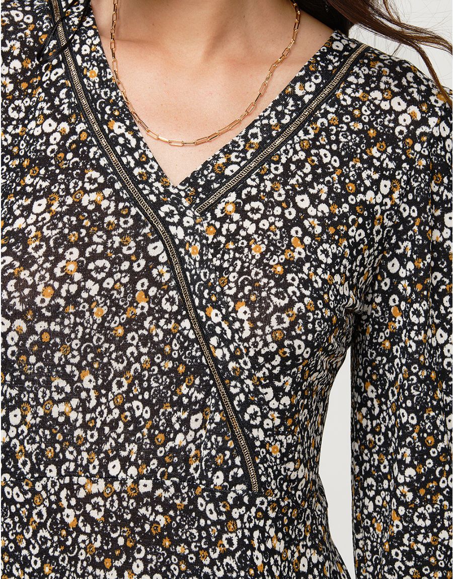 Robe cache-coeur floral