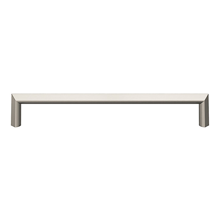 Poignée de meuble Droit GoodHome Keri effet nickel satin gris l.170mm x l.11mm x H. 27mm entraxe 160mm