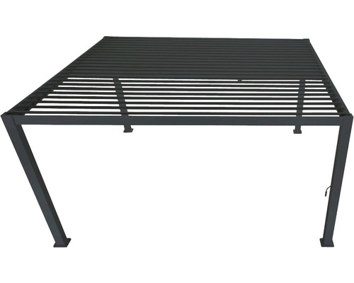 Pergola Mirador Deluxe, paaldikte 11 x 11 cm, 300 x 400 x 250 cm, zwart
