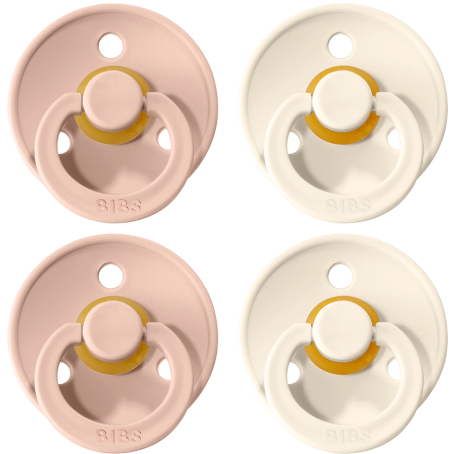 BIBS® Schnuller Colour Ivory  Blush 6-18 Monate, 4 Stk.
