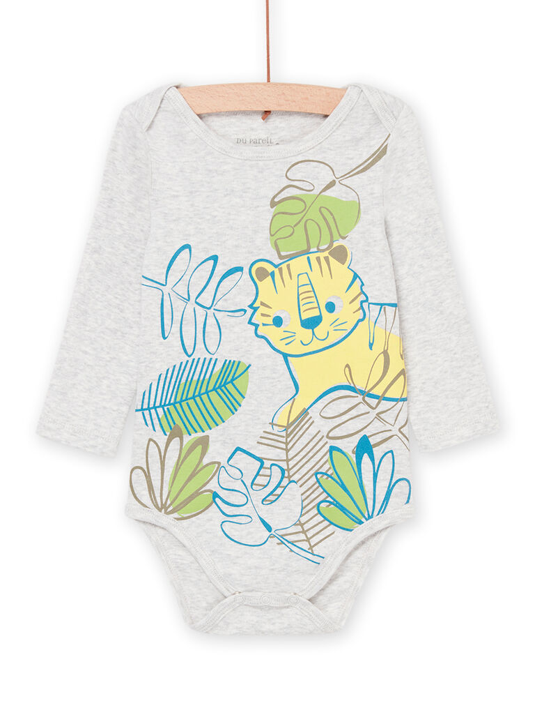 Body à motifs tigre et feuilles