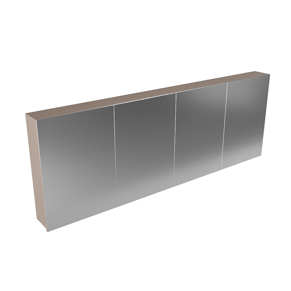 Mondiaz Cubb spiegelkast 200x70x16cm smoke met 4 deuren