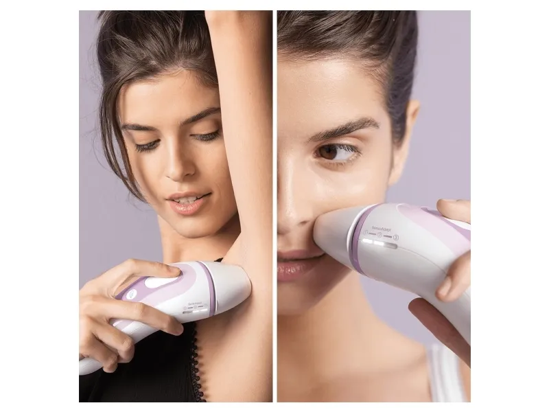 Braun Silk-expert Pro 3 PL3132 - Hårfjerningssystem - hvid/lilla - med Venus Divine barbermaskine