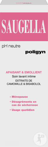 Saugella Poligyn Apaisant Et Emollient Soin Lavant Intime Flacon 250ml