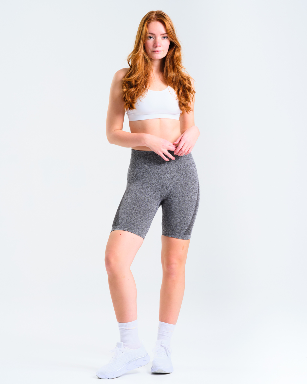 LEVITY Solar Seamless Shorts Dark Grey Marl