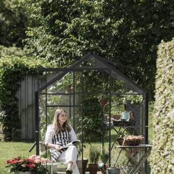 Royal Well Kate III kweekkas aluminium zwart 6 m²
