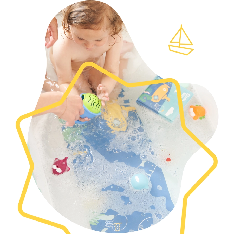 badabulle Badematte mit Thermometer Meerestiere