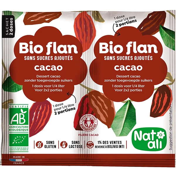 Préparation en poudre pour entremets cacao Nat-ali