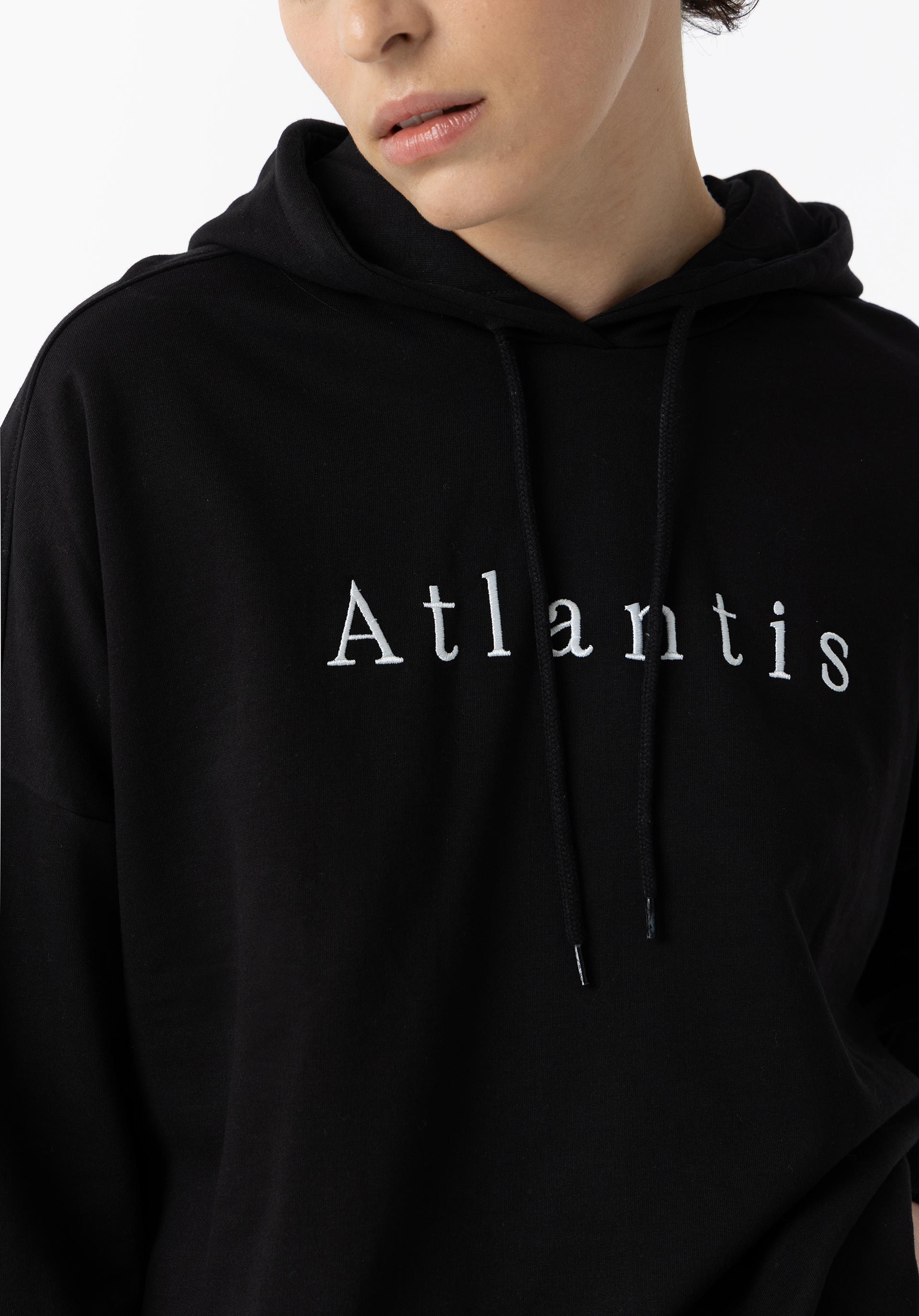 Sweatshirt com Capuz Texto Frontal