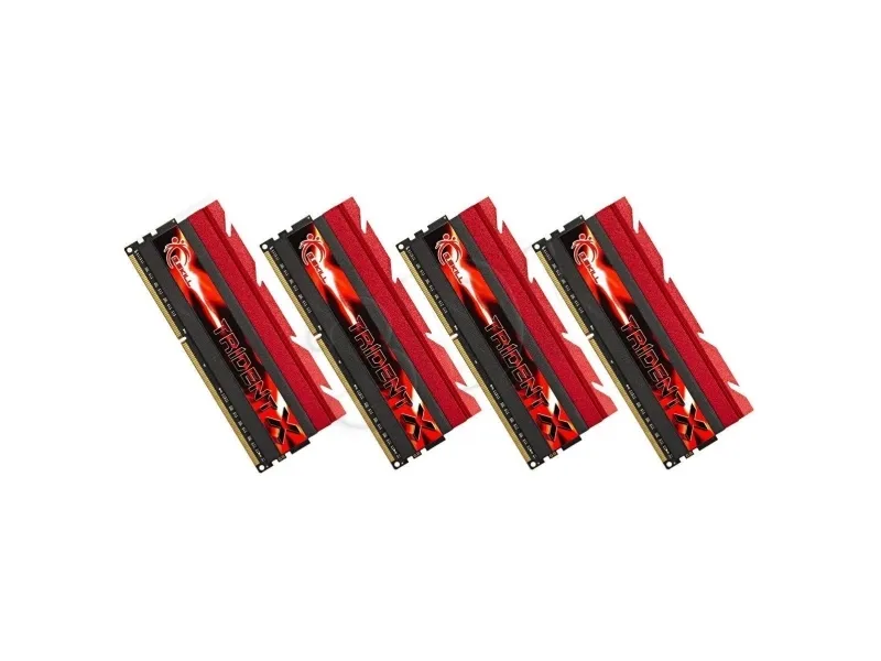 G.Skill TridentX Series - DDR3 - sæt - 32 GB: 4 x 8 GB - DIMM 240-pin - 2400 MHz / PC3-19200 - CL10 - 1.65 V - ikke bufferet - ikke-ECC