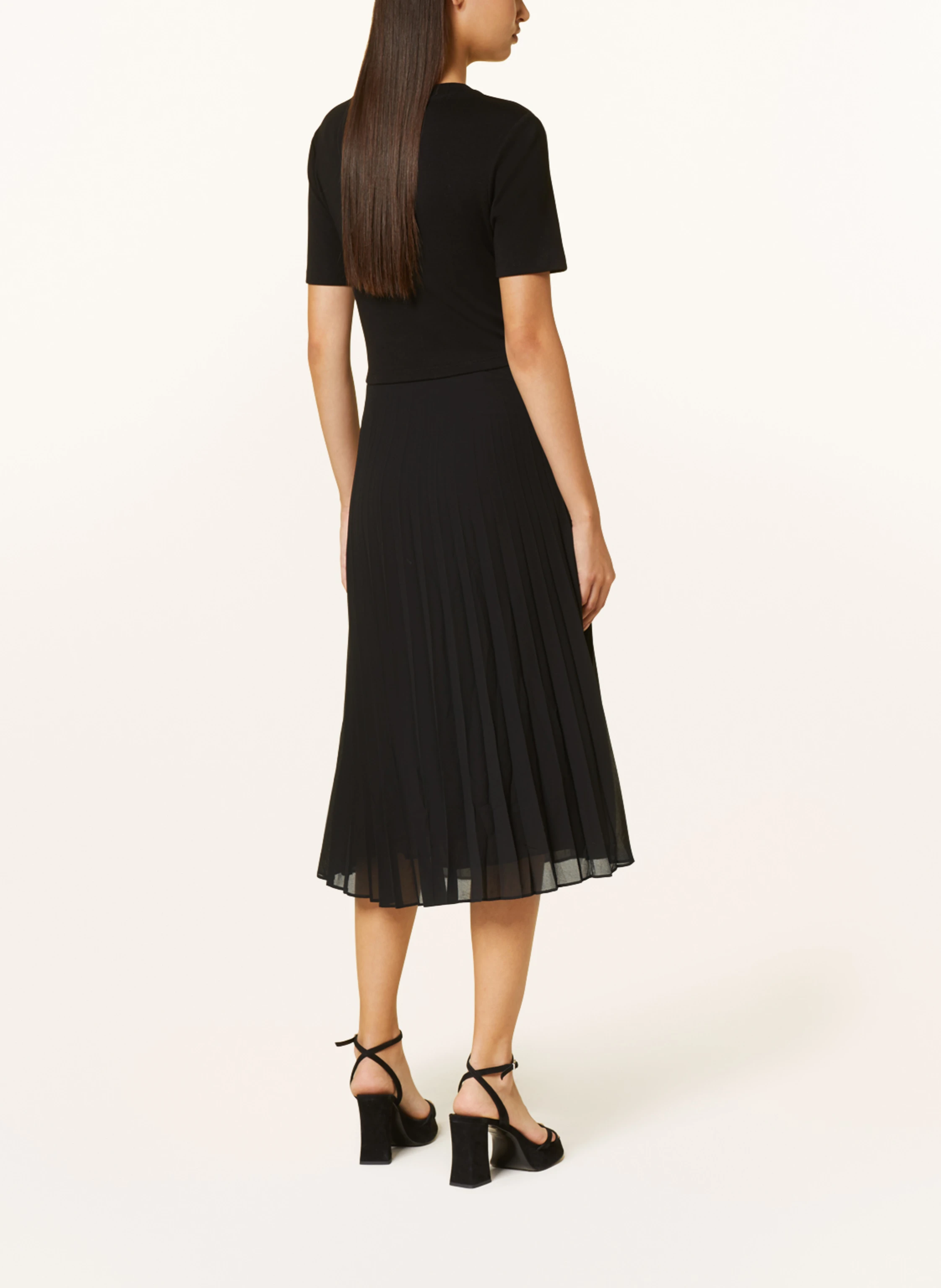 CLAUDIE PIERLOT Kleid im Materialmix mit Plissees
