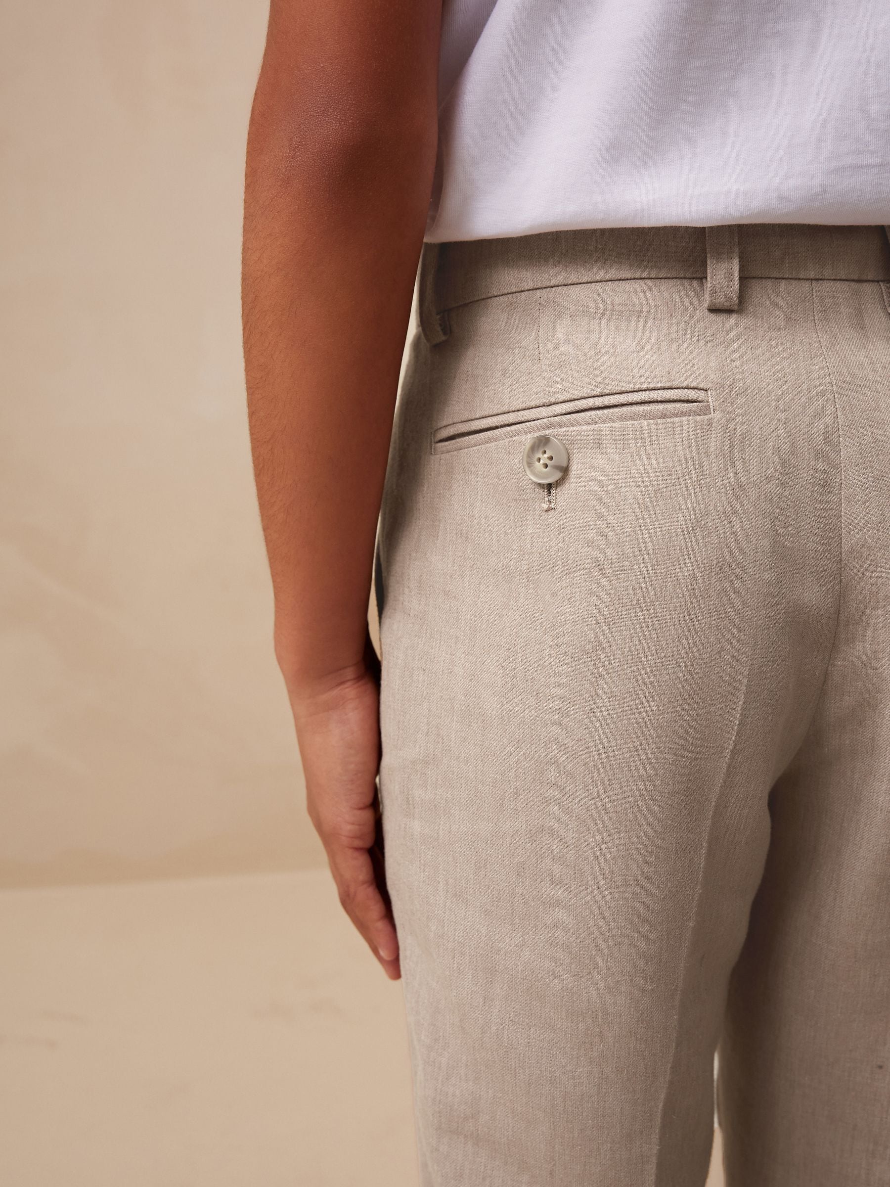 Neutraal - Linnen pantalon (3 - 16 jr)