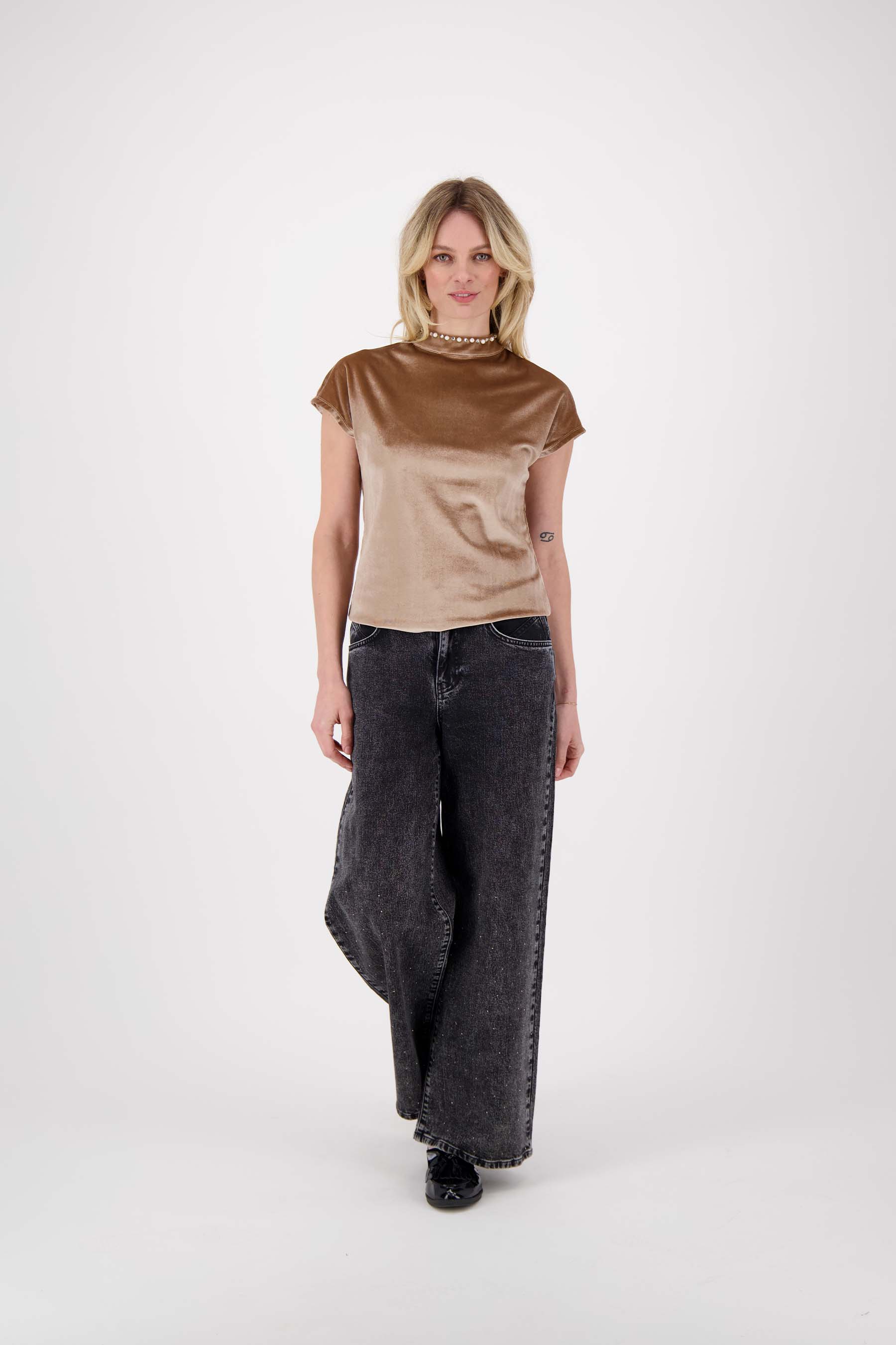turtle top met parels