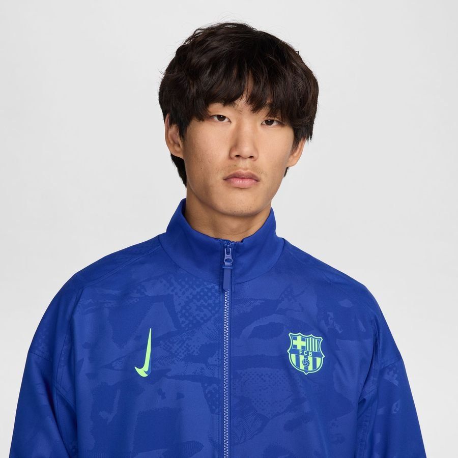 FC Barcelone Veste d'Entraînement Strike Anthem 3ème - Bleu Royal/Vert