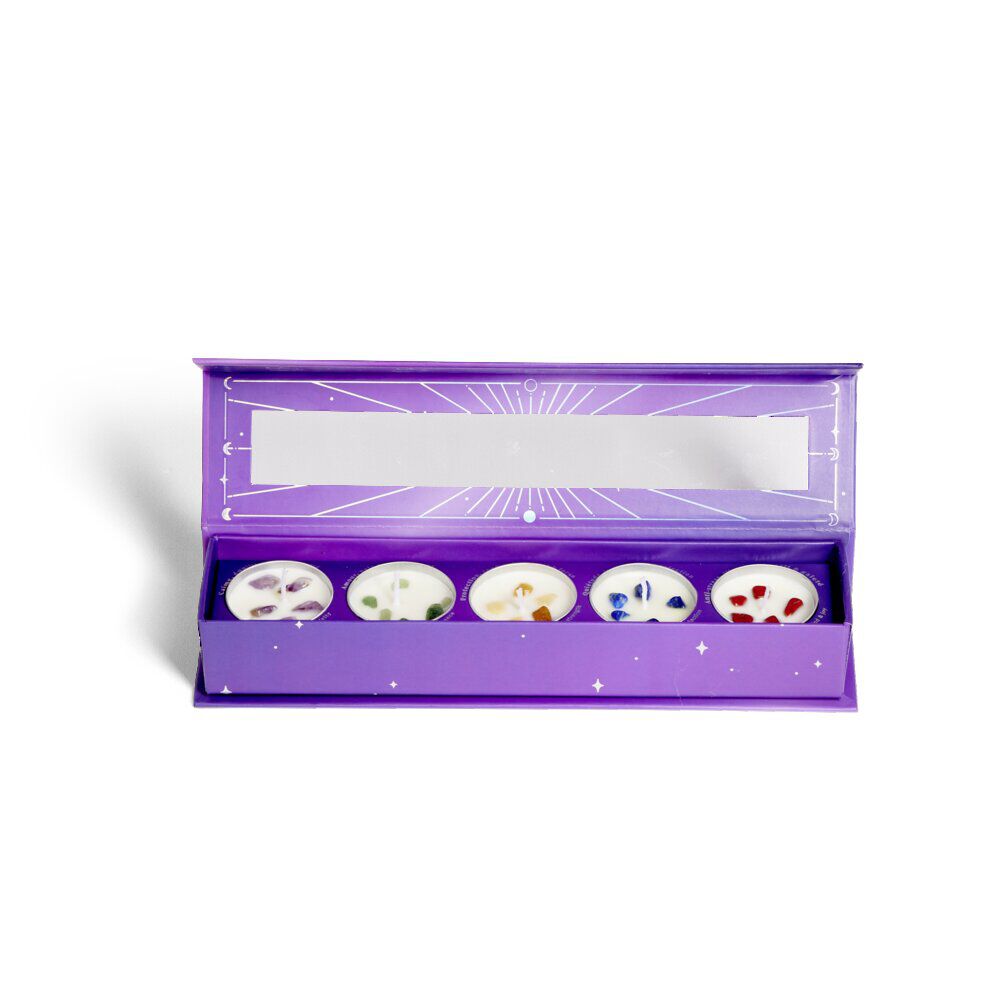 Coffret de 5 bougies chauffe plat lithothérapie