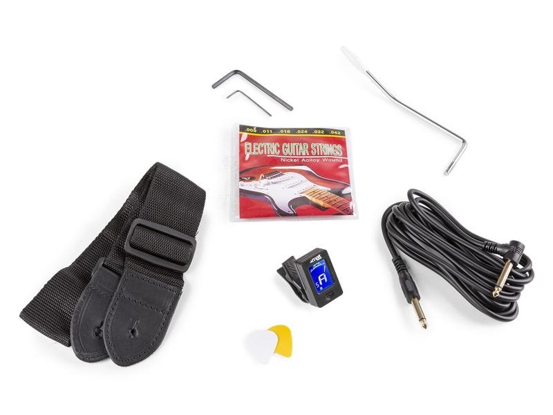MAX E-Gitarre GigKit Schwarz E-Gitarre mit Zubehör
