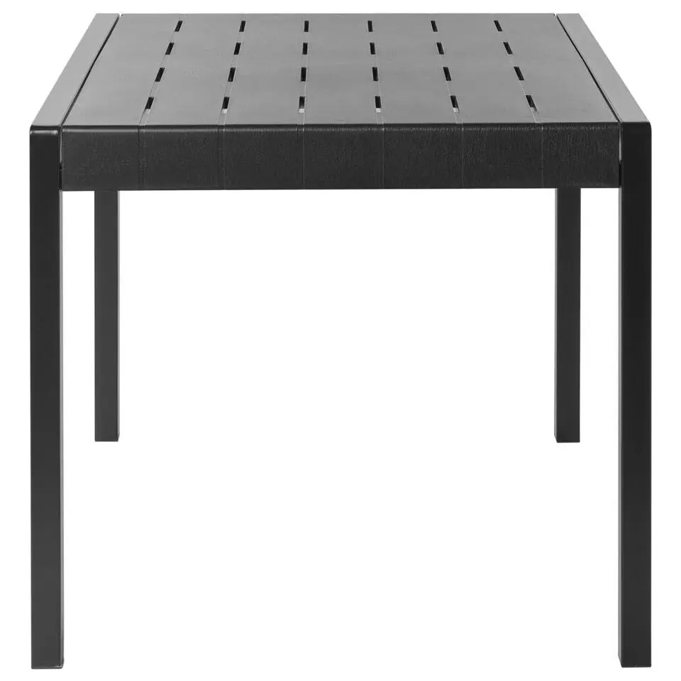 BARTICA - Tuintafel - Zwart - 81 x 84 cm - Synthetisch materiaal