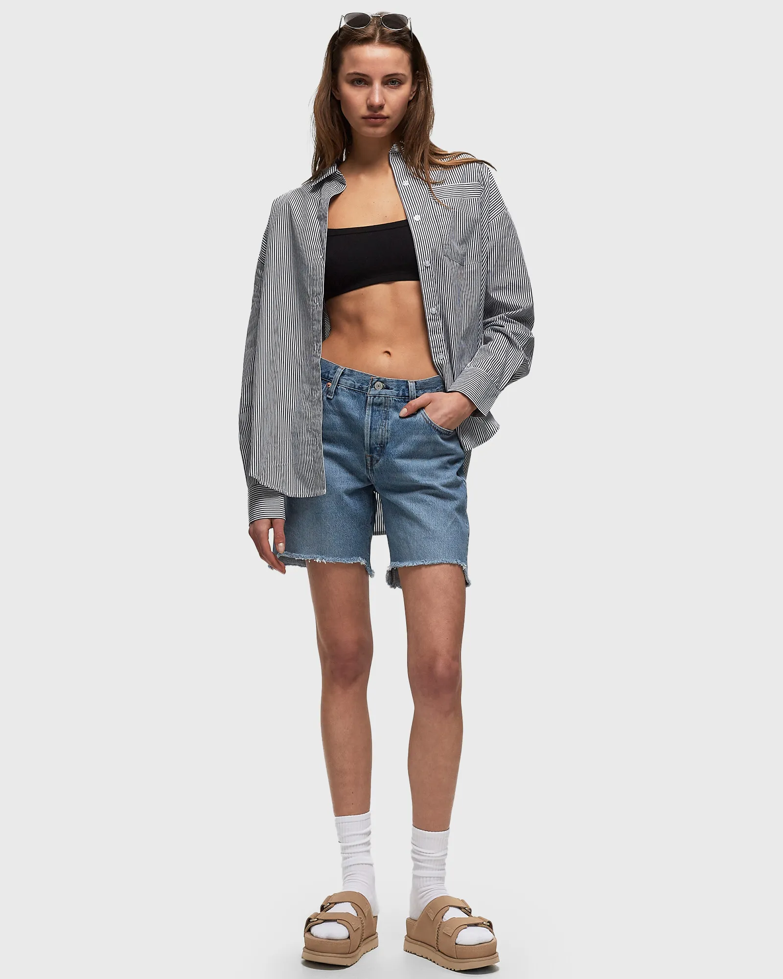 Levis 501®90S SHORT MED INDIGO - WORN IN