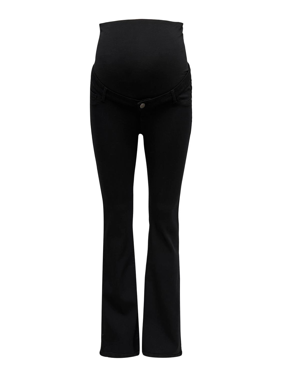 OLMHELLA Hohe Taille Ausgestellt Jeans Black