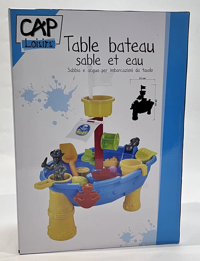 TABLE BATEAU SABLE ET EAU