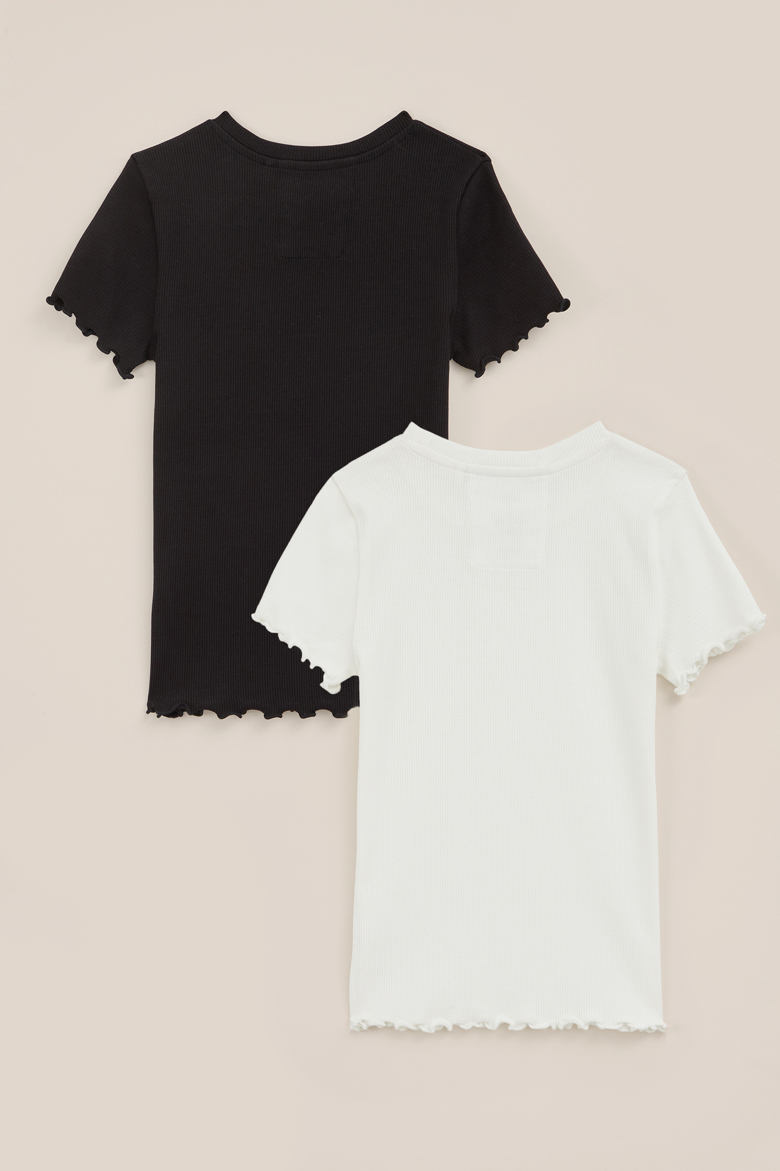 Meisjes geribd T-shirt, 2-pack WE Fashion Multikleur