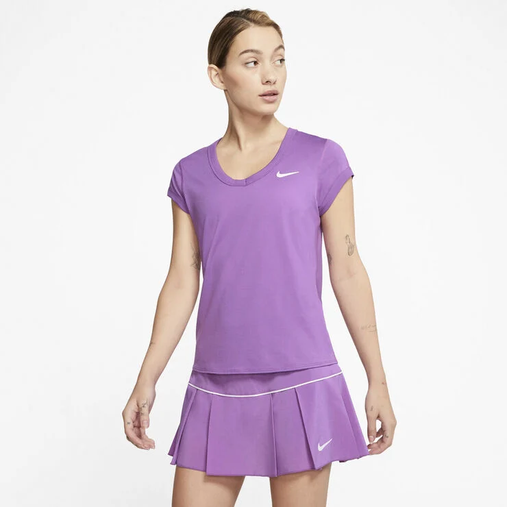 Nike Court Dri Fit T Shirt Lilla
