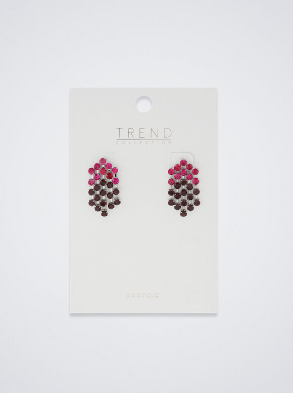 Pendientes Con Cristales - Multicor