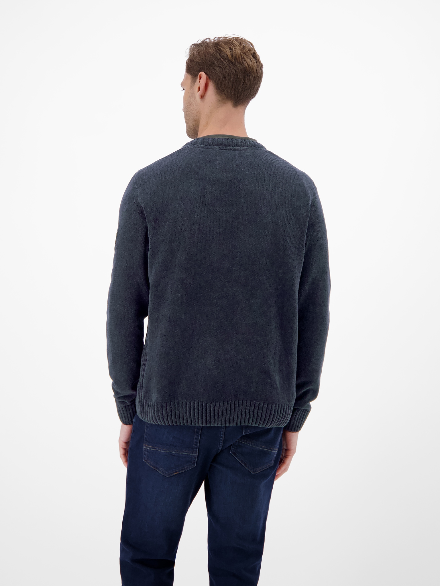LERROS Rundhalspullover , langarm und mit breiten Strickbündchen
